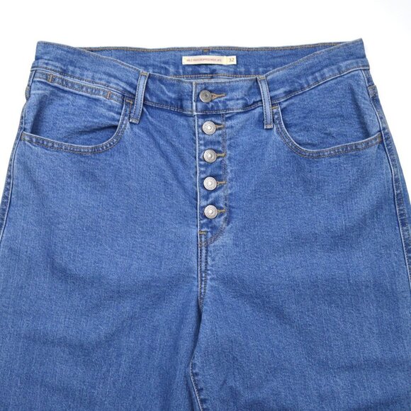 Levi's Mile High Cropped Wide Leg Jeans 32 - Picture 5 of 7